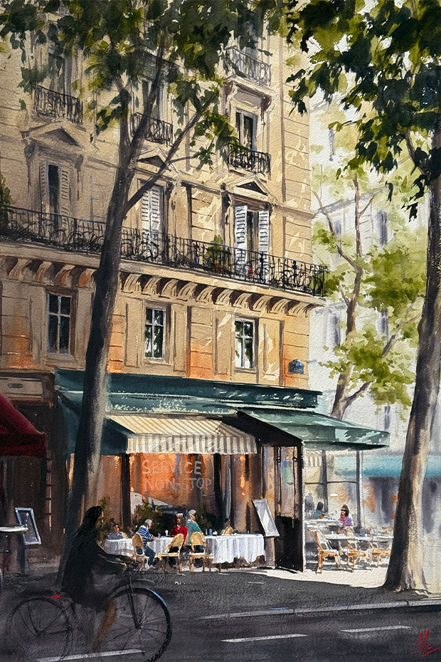 Das Aquarell „Among Plane Tree Shadows“ von Anna Kataian wurde beim Salon des Artistes Français 2026 im Rahmen der Art Capital in Paris mit der Bronzemedaille ausgezeichnet.